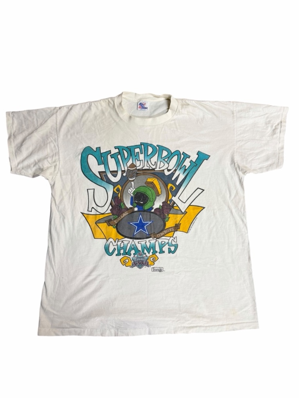 Vintage 1993 Superbowl Champs Dallas Cowboys Graphic Tee Marvin The Martian XL